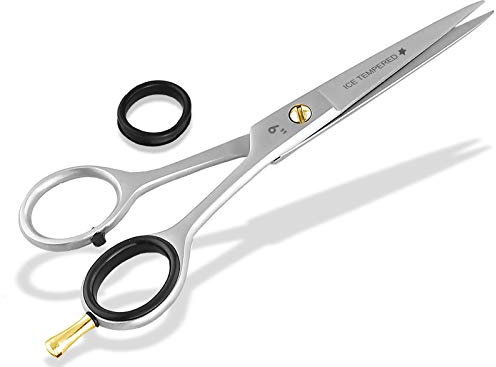 Profi Haarschere Friseurschere mit trendiger Optik beschichtet Edelstahl rostfrei Haarschneideschere mit scharfer Schneide (6 Zoll/15,24 cm, Haarschere Professional)