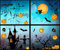 heekpek Halloween Dekoration Fenster Aufkleber Fensteraufkleber Wandaufkleber Fledermäuse Schädel Kürbis Aufkleber Selbstklebende Abnehmbare Wandtattoos für Halloween Party 8 Blätter