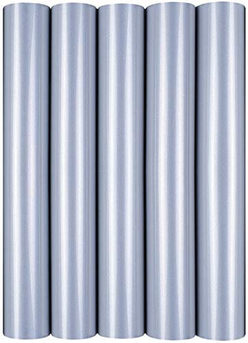 Reflektierende Transferfolie, Textilfolie, mehrfarbig, 30x20 cm - perfekt zum Plottern, Folien:5er Set Reflective Silver