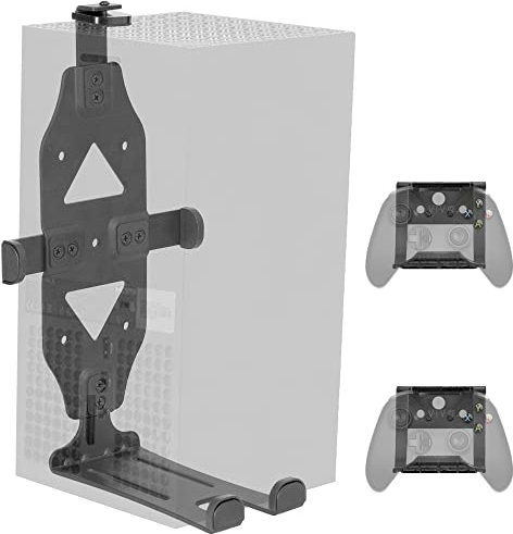 VIVO Staffa di montaggio a parete in acciaio progettata per console di gioco Xbox Series X, display orizzontale e verticale, design aperto, nero, Mount-XSXU1