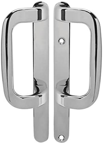 Chrome Trojan Sliding Patio Door Handle Non Locking Dummy Set 154mm Fixing Fully Reversible Patio P Handle
