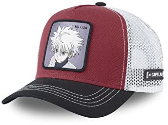 Cap Herren Hunter X Hunter, Tracker Kappe Herren, Killua Zoldik, Anti-Reizung, Rot/Grau, Einheitsgröße