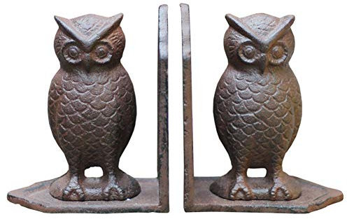 YTOOZ Garten-Eulen-Statue, Eule, dekorative Buchstütze, Eisen, Vintage-Bücherregal, dekorative Schreibtischdekoration, Geschenk