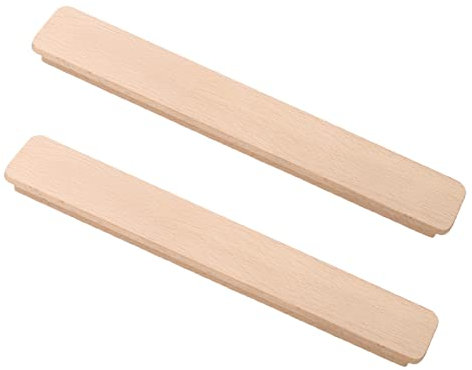NANNAN0901 2 Stück Küchengriffe Holz Schrankgriffe Massiv Holzgriffe Schlafzimmer Kommode Schubladengriffe Möbelgriffe Schranktürgriffe, für Badezimmer Schränke, mit Schrauben