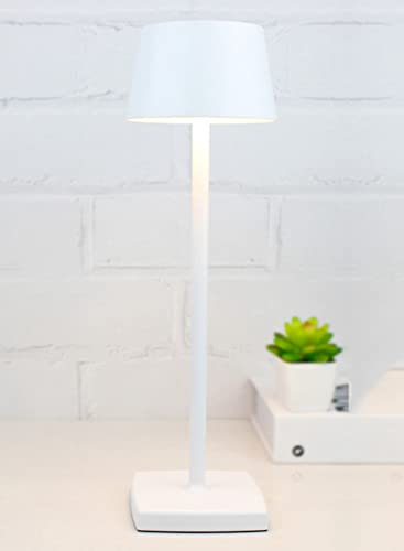 Seihoae Lampe de Table Sans fil, Lampe sans fil Rechargeable Dimmable 6000 mAh, Lampe Exterieur étanche IP54, pour intérieur extérieur Restaurant Buffet Bar café, Blanc