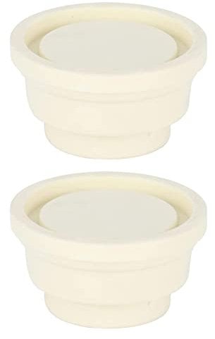 Tampon D'Piscine 2 Pièces Embouts D'échelle pour Piscine Creusée Ensemble Pare-Chocs en Caoutchouc Blanc pour Échelles Piscine, Pièces Rechange Universelles