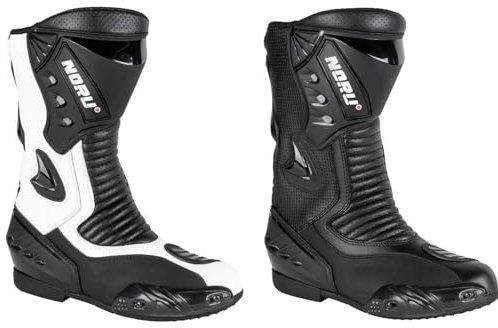 PRO FUTURE STIVALI MOTO RACING PELLE ANTI TORSIONE SLIDERS ASPIDEX (45, NERO)