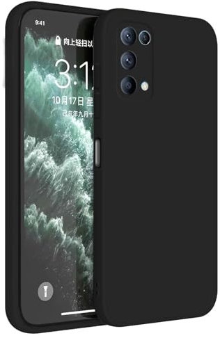 Topme Handyhülle Hülle Fur Oppo Find X3 Lite/Oppo Reno5 5G (6.43 Inches) Case Schutzhülle, Hautschutz Aus TPU Silikonhülle - Schwarz