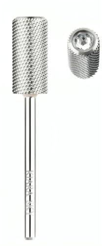 Kiara Sky Professional Nails Stainless Steel Universal Drill Bits for e-file Nail Drill (Large Barrel Fine Bit (Silver))
