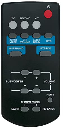 VINABTY FSR60 WY57800 Replacement Remote Compatible with Yamaha Sound Bar YAS-101 YAS-101Bl ATS-1010 YAS101 YAS101Bl ATS1010