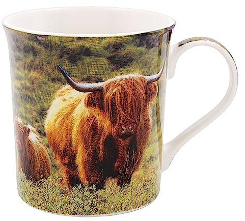 Lesser & Pavey British Designed Coffee Mug | Ceramic Coffee Mugs for Home or Work | Large Mugs for Hot Drinks | Tea and Coffee Cups (Cow & Calf 2 Mug)