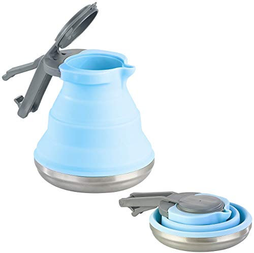 Rosenstein & Söhne Faltbarer Silikon-Camping-Wasserkessel Versandrückläufer