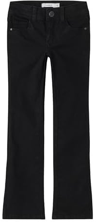 Name IT Mädchen Nkfpolly Boot 1142-au Noos Skinny-fit-Jeans, Black Denim, 158 EU