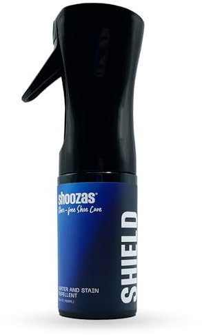 Shoozas - Spray Protector de Zapatillas - Impermeabilizante de Calzado - Repelente de Agua y Manchas - Fórmula Hidrofóbica - Sin Aerosoles ni Propulsores - Ideal para Gamuza, Nobuck, Lona y Nailon