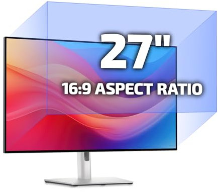 Fluflyer 27 Inch Anti Blue Light Screen Protector for Computer Monitor, Removable 16:9 Aspect Ratio, 27 Anti Blue Light Filter for PC Computer Screen, Easy on/off for Eye Protection