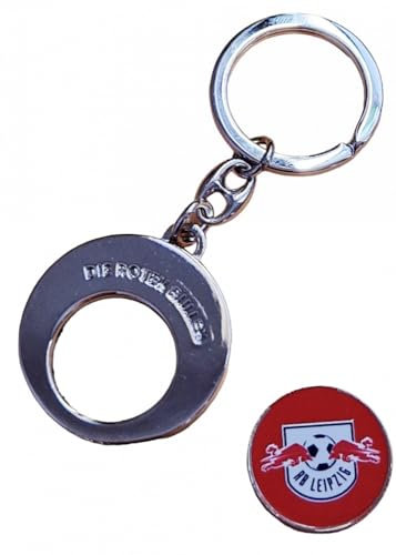 RB Leipzig Schlüsselanhänger mit Einkaufschip - Logo ROT - Anhänger Chip RBL