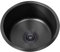 Fregadero Cocina Negro1 Seno Pileta de Cocina Redondo Lavadero Cocina Inox Lava Loicas Cozinha Pequeño con Drenaje Formas de Instalar Sobre Encimera/Bajo Encimera (Ø 30cm)