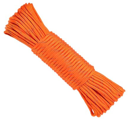 Cuerda Flotante Estática de 6 mm y 10 Metros para Rappel, Cuerda Trenzada Flotante para Salvavidas, Rescate Cuerda Ancla Cuerda Barco Canoa Remolque Lanza Línea Reflectante Naranja