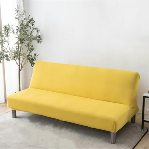 Disimlarl Housse De Canap 1 S120-155 cm Elastischer, einfarbiger Klapp-Bezug für Sofa- und Bettsofa, eng gewickelt, Sofatuch, Couchbezug, Schonbezug ohne Armlehne