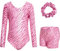 JiAmy Gymnastikanzug Mädchen, Turnanzug Turnshorts Haarband Set Turnanzug Leotard Set für 3-12 Jahre