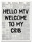 Hi MTV Welcome To My Crib Leinwand-Kunst, schwarz-weiß, Zeitungsdrucke, trendige 70er-Jahreposter für Zimmer, ästhetische Schlafzimmer, Wanddekoration, 30,5 x 40,6 cm, ungerahmt