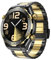 Smart Watch Z91 Pro Max da uomo con striscia in acciaio inox, ricarica wireless AI, voce, Bluetooth, monitoraggio della salute, monitoraggio della salute, smartwatch sportivo (nero oro)