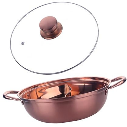 FytStycale Kochtopf, 30 CM Topf Induktionstopf Edelstahl für Herd, Pastatopf Fleischtopf mit Deckel für alle Herdarten, Stieltopf Suppentopf für Haushalt Restaurant Küchenutensilien, Roségold