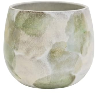 Ivyline Plant Pot Planter, Ceramic, Green, Medium
