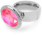 Qudo TIVOLA big silber Ring Edelstahl rosa/koralle (lotus pink delite) (56 (18))
