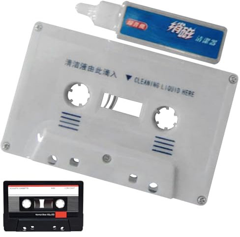 Clean Cassette Tape Head - Care Maintenance Kit, Cassette Audio Cassette Clean, Head Cleaner & Demagnetizer for Cassette Player
