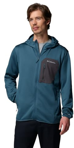 Columbia Tall Heights Hooded Grid Fleece Full Zip, Fleecejacke mit durchgehendem Reißverschluss für Herren