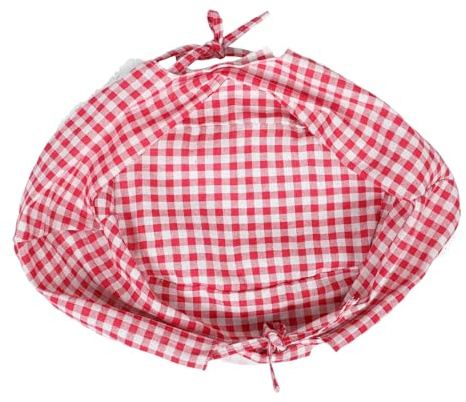 Toyvian Waschbarer Korbeinsatz Rot Kariert Wiederverwendbarer Stoffeinsatz für Weiden und Drahtkörbe Dekorativer Robuster Landhausstil Korb Innenfutter für Picknick und Aufbewahrung