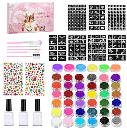 Kit Pintura Corporal Brochas Y Plantillas De Maquillaje Facial Artísticas | Set De Pintura Corporal Activada Con Agua para