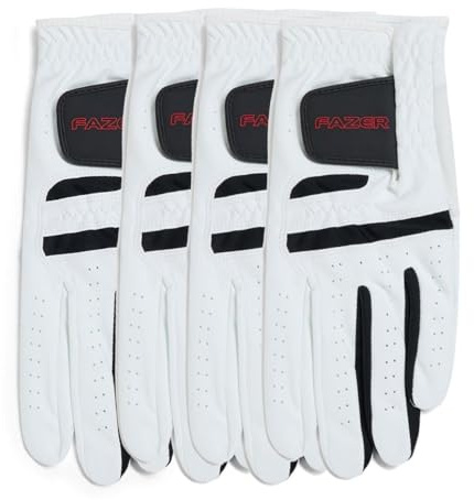 FAZER Hybrid All Weather Golf Glove 4 Pack (Medium)