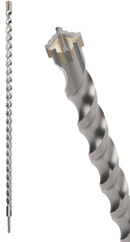 MOXPIFY 25mm SDS Masonry Drill Bit 800mm Long for Reinforced Concrete | Brick Walls, 25 mm Hammer SDS Plus Drill Bit (25mm x 800mm)
