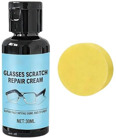 Verbesserter Brillenkratzerentferner (2026), Handy-Displayreparatur, Linsenpoliercreme mit professionellem Polierschwamm, Brillenreiniger-Spray, Nano-Glas-Design-Restaurator für den Gebrauch (1pcs)