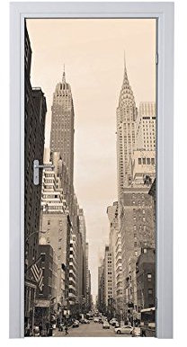 MELINERA® Tür Dekofolie (Motiv: New York ) 97,5 x 204 cm
