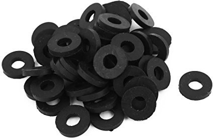 Sourcingmap Gummi-Unterlegscheiben, flach, 18 mm Außendurchmesser, 8 mm Innendurchmesser, 3 mm Dicke, für Wasserhahn, Rohr, Wasserschlauch, 50 Stück