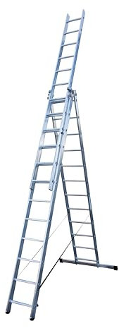 ALTIPESA Escalera Profesional de Aluminio Triple Tijera un Acceso con Tramo Extensible 3 x 14 peldaños Serie Triple