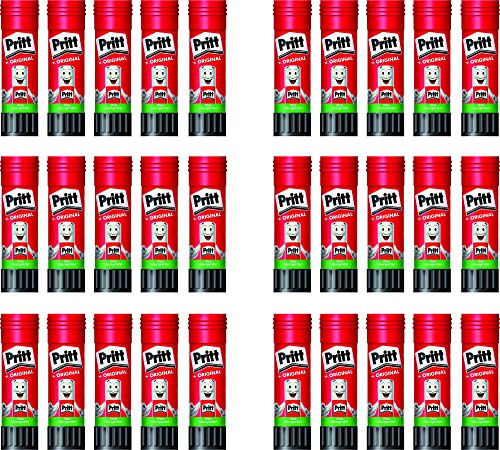 Pritt Klebestift 11 g, transparent, auswaschbar, ohne Lösungsmittel (30er Pack)