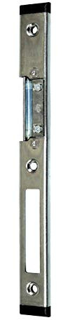 GU BKS Secury Haustür Schließblech mit AT-Stück Rechts 235x24x6mm U-Stulp, Stahl verzinkt, Silber Hell Verzinkt, Türschließer