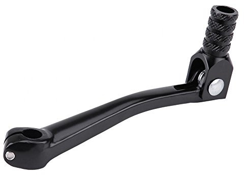 Keenso Dirt Bike Klappbarer Schalthebel, Pitbike Aluminiumlegierung CNC Klapprad Schalthebel für Dirt Bike 4 Hub 125cc(Schwarz)