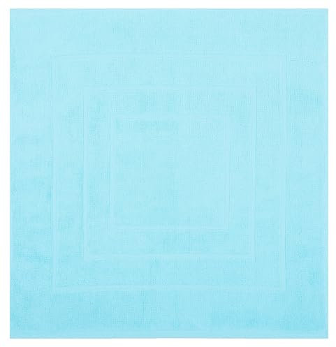 Betz Badvorleger Palermo 100% Baumwolle Badematte Badteppich Duschvorlage Größe 60x60 cm Qualität 680g/m² Farbe türkis