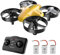 ATOYX Mini Drone para Niños, RC Helicopter Quadcopter AT-66C, 3D Flips, Modo sin Cabeza, Estabilización de Altitud, 3 Velocidades,3 Baterías, Regalo para Niños y Principiantes(Amarillo)