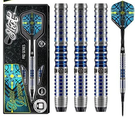 Shot! Darts Daniel Larsson Dart-Set mit weicher Spitze, 90 % Wolfram, 18 Stück