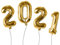 Trendario Silvester Deko 2021 Girlande - Happy New Year Deko 2021 XXL 86cm Luftballon Girlande für Silvester Party Deko Wohnung (Gold)