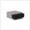 Door Stop, Adhesive, Stainless Steel, Square, Black Rubber, Ref. I-197 / 25x14