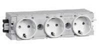 Prise triple, blanc signalisation - Prise de courant (réceptacle) GS30009016