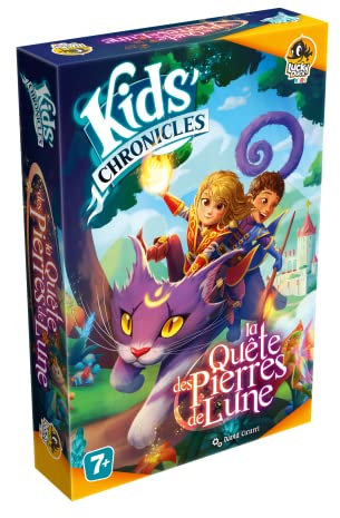 Lucky Duck Games - Kids Chronicle - La Quêtes des Pierres de Lune | Version Française | Jeu De Plateau | Jeu de Société | A partir de 7 Ans | 1 à 4 Joueurs | 30-45 Minutes