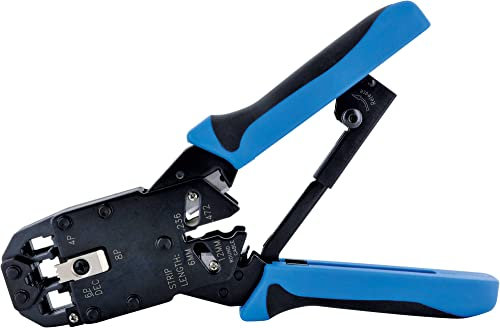 SCHWAIGER NWZ10 531 Universal Crimpzange Presszange Kabel-Werkzeug Kabelzange Abisolieren Kabel kürzen Crimpen Rundkabel Flachkabel konfigurierenRJ11 RJ12 RJ45 4P4C 4P2C